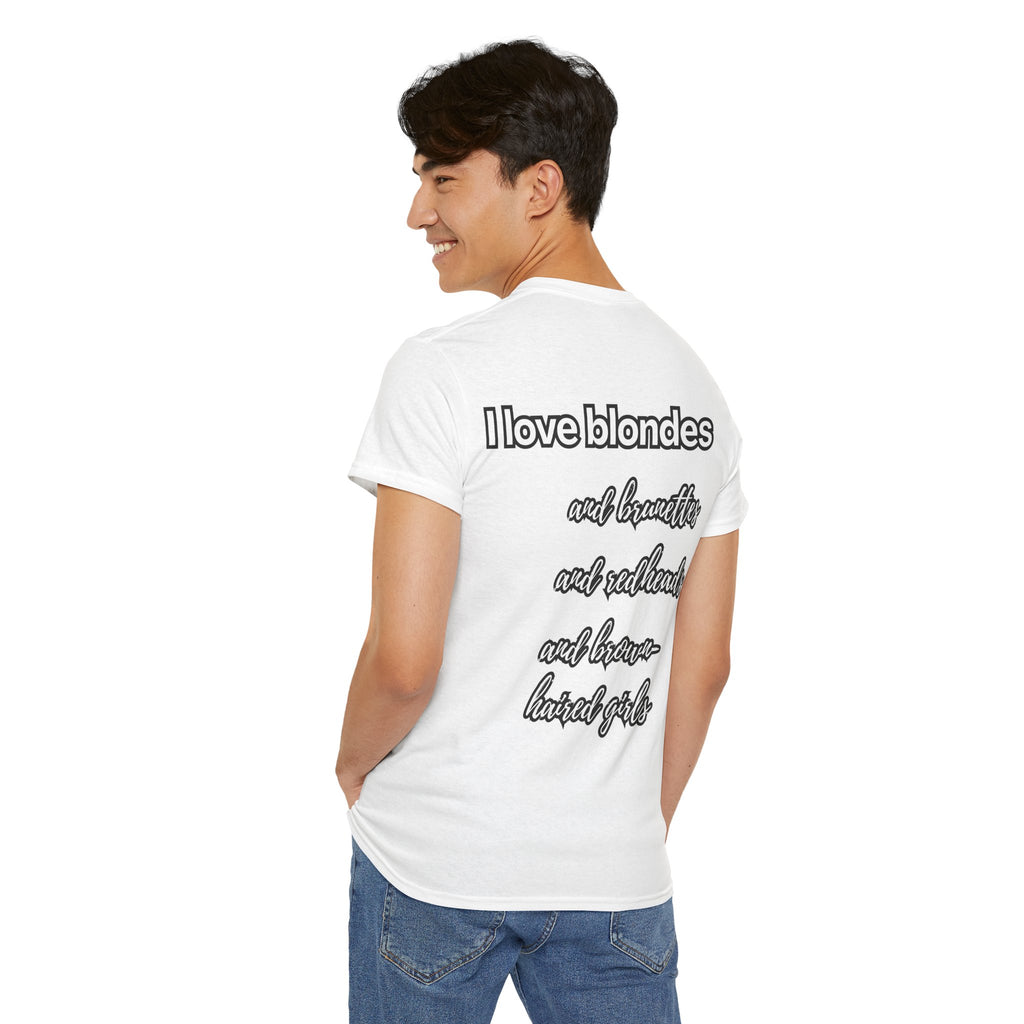 T-Shirt „I love blondes“ Unisex
